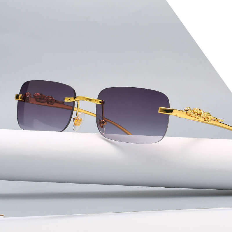 Lunettes vintage dorées