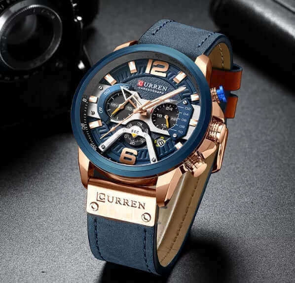 Reloj de cuero Curren Chono Edition 2022