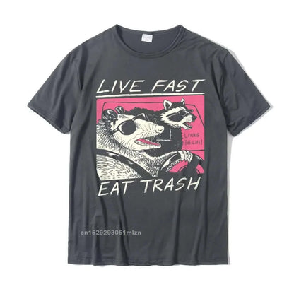 Camiseta Live Fast Eat Trash