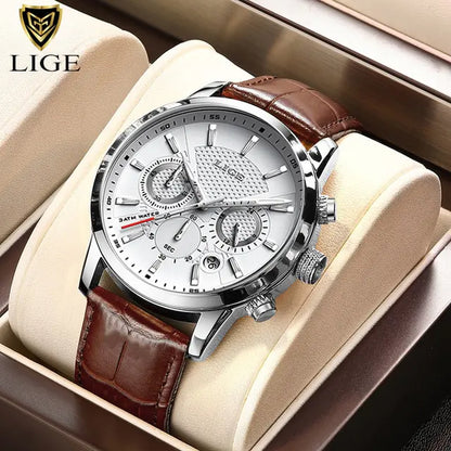 Reloj LIGE Luxury Leather Casual Quartz