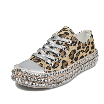 Leopard Canvas Sneakers